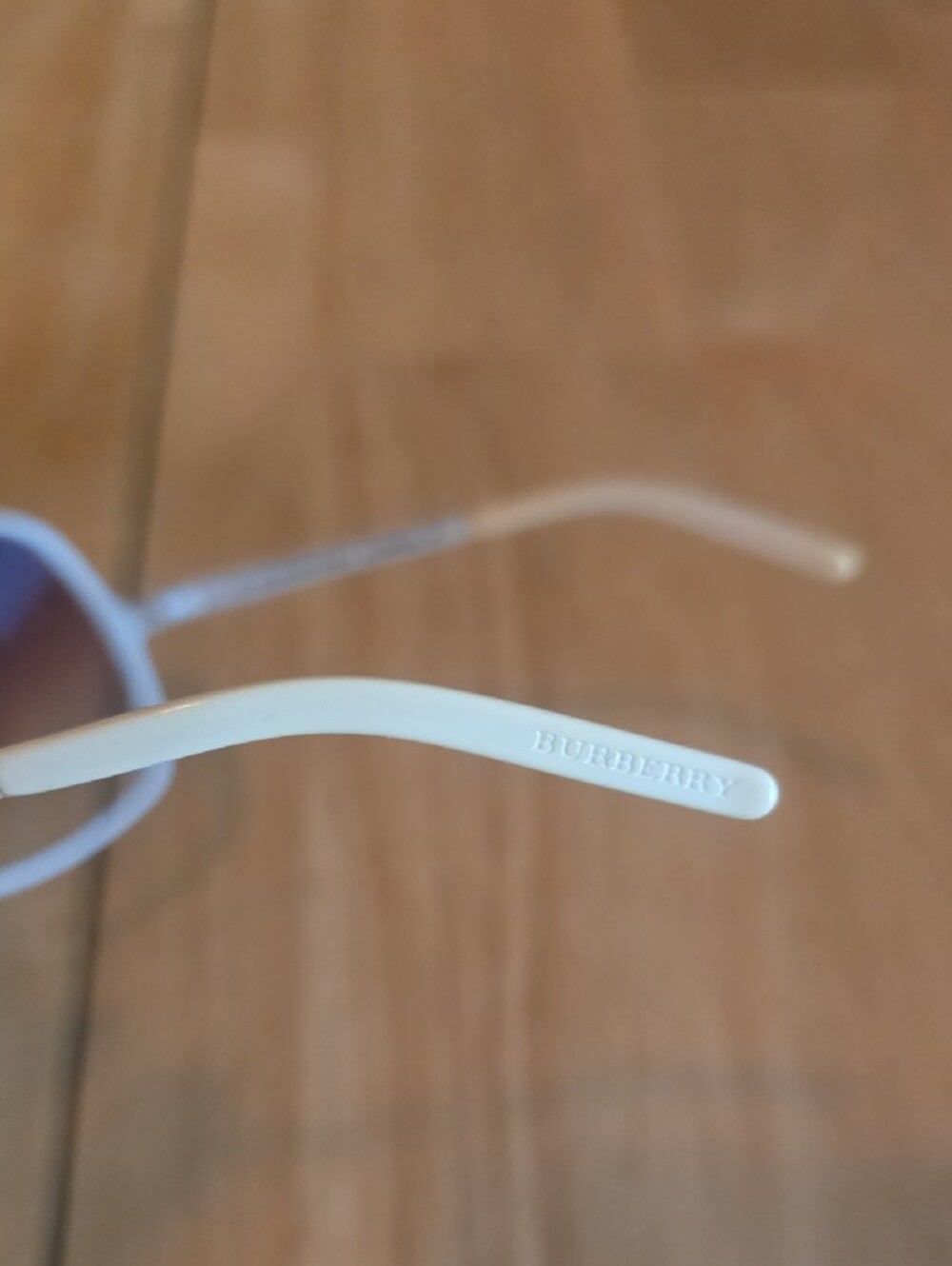 Burberry Purple Gradient Shield Sunglasses with White Trim - Picture 2 of 4